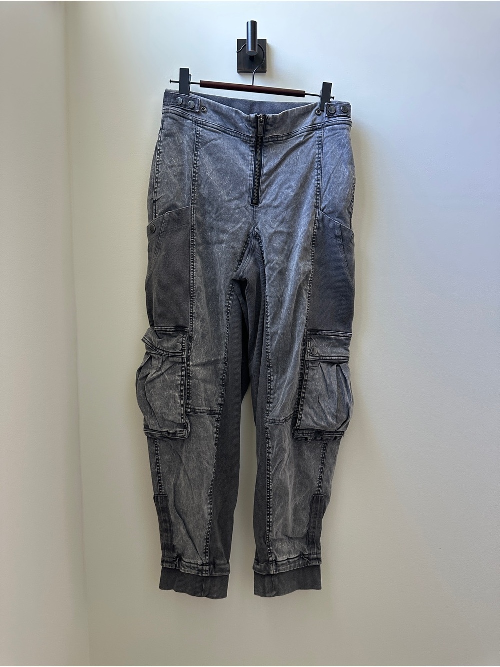 FP Movement by Free People Washed Black Cargo Joggers